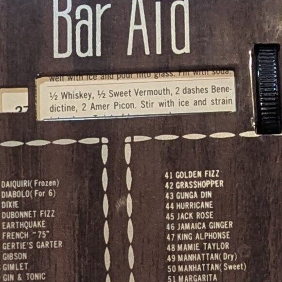 Vintage Bar Aid Drink Recipe Selector Mid-Century Cocktail Guide 80 Recipes MCM - Picture 3 of 5